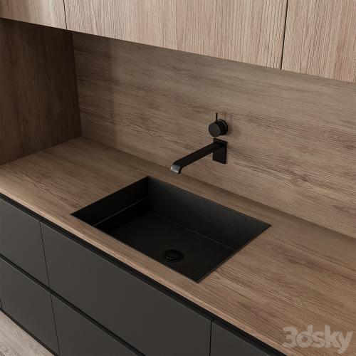 Kitchen Modern - Wood and Black 114