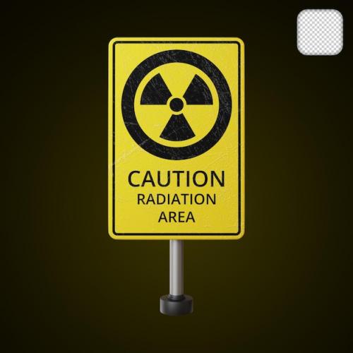 Caution Radiation Area Safety Equipment 3d Illustration