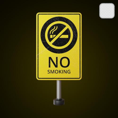 No Smoking Safety Equipment 3d Illustration
