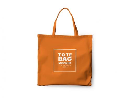 Realistic Tote Bag Mockup On Isolated Background