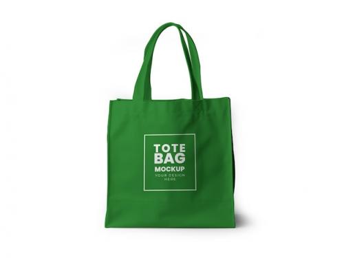 Realistic Tote Bag Mockup On Isolated Background