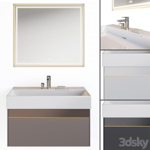 Sink with cabinet Logica and mirror Tecno, Kerama Marazzi