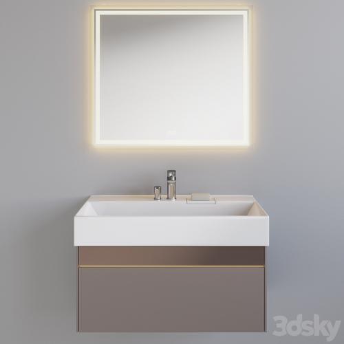 Sink with cabinet Logica and mirror Tecno, Kerama Marazzi