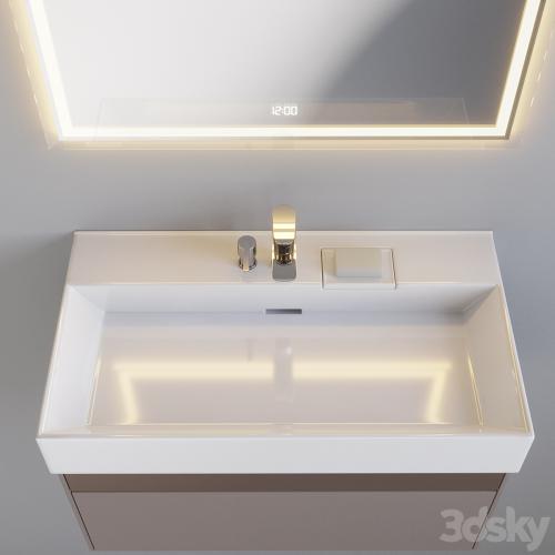 Sink with cabinet Logica and mirror Tecno, Kerama Marazzi