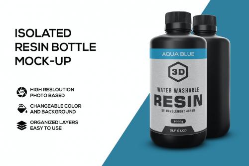 Resin bottle mockup