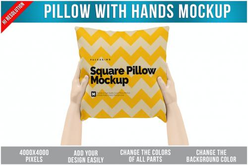 Pillow With Hands Mockup