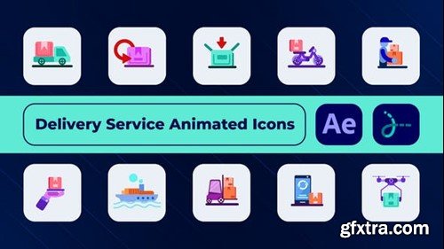 Videohive Delivery Service Animated Icons 50039197