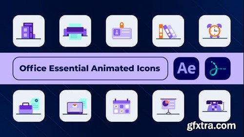 Videohive Office Essential Animated Icons 50039326