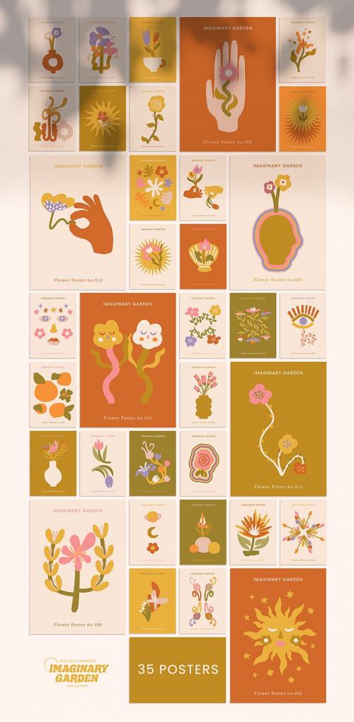 Imaginary Garden Illustrations Patterns Kids Art