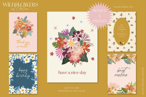 Wildflowers Vector Flowers Floral Patterns