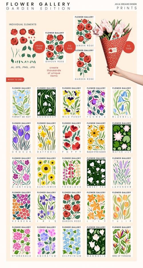 Flower Gallery Garden Edition Floral Illustrations