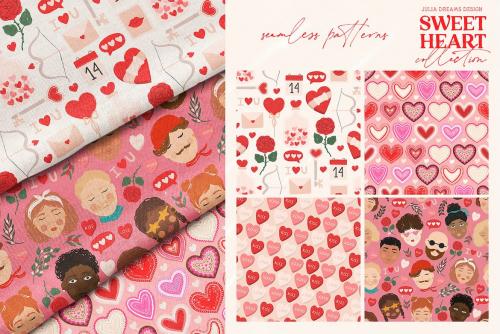 Valentine's Day Seamless Patterns