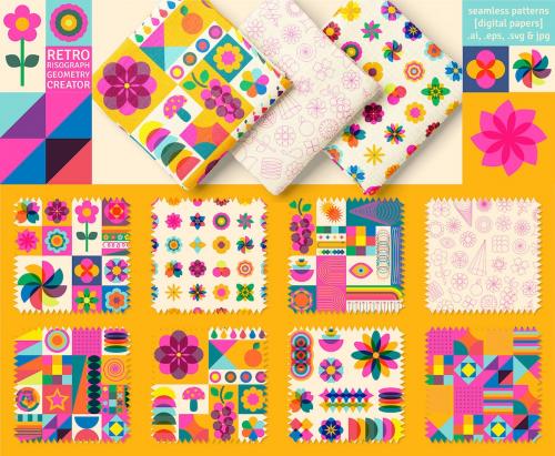 Retro Risograph Geometry Creator