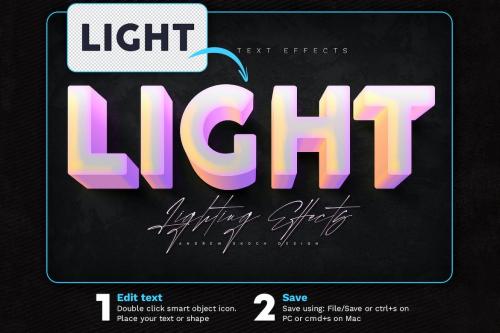 Double Light Text Effects