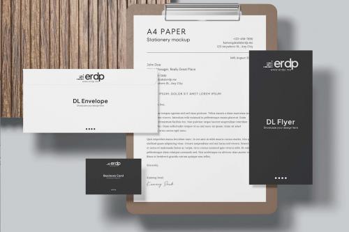 Floating Stationery Mockup