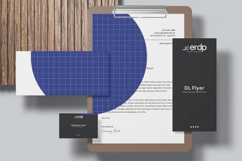 Floating Stationery Mockup