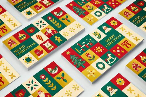 Christmas seamless pattern in Scandinavian style