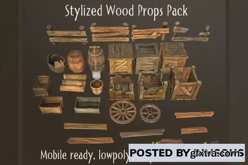 Stylized Wood Props Pack v1.0