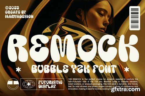 Remock - Retro Bubble Y2K Font MK8EG5S