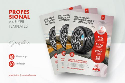 Auto Tires Flyer Templates