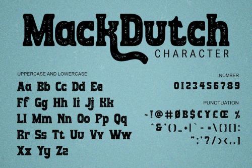 MackDutch - Rough decorative font