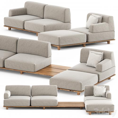 Palco sofa module set 3 by Kristalia