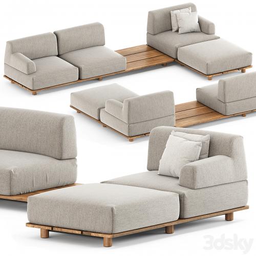 Palco sofa module set 3 by Kristalia