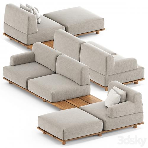 Palco sofa module set 3 by Kristalia