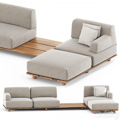 Palco sofa module set 3 by Kristalia