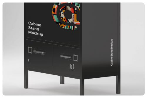 Cabinet Metal Cupboard Stand Mockup