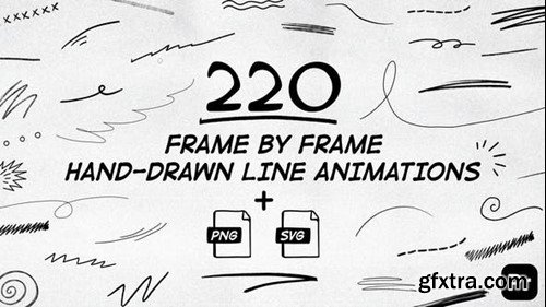 Videohive 220 Frame By Frame Animated Lines 50034126