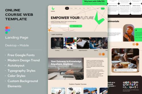 CURaTED Online Course - Figma template