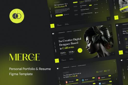 Merge - Personal Portfolio & Resume Figma Template