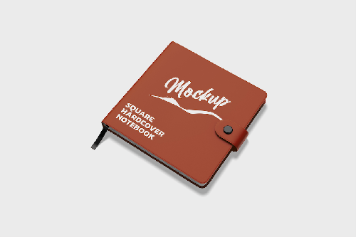 Square Hardcover Book Mockup