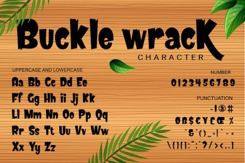 Buckle Wrack - Decorative font