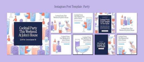 Party Event Instagram Posts Template