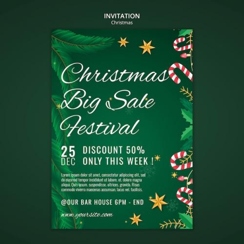 Christmas Celebration Invitation Template