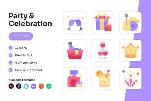 Party & Celebration Icons Set