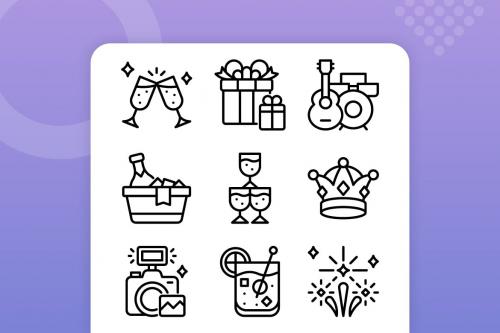 Party & Celebration Icons Set