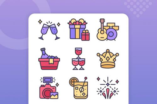 Party & Celebration Icons Set