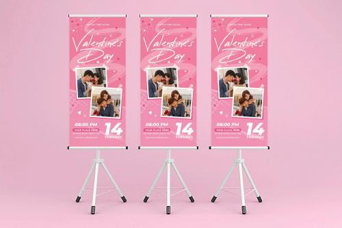 Valentine Day Roll Up Banner