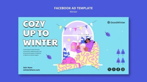 Flat Design Winter Season Facebook Template