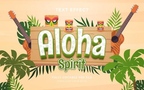 Hawaii Leaves Text Effect