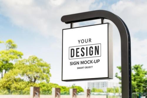 Sign Billboard Advertising Mockup