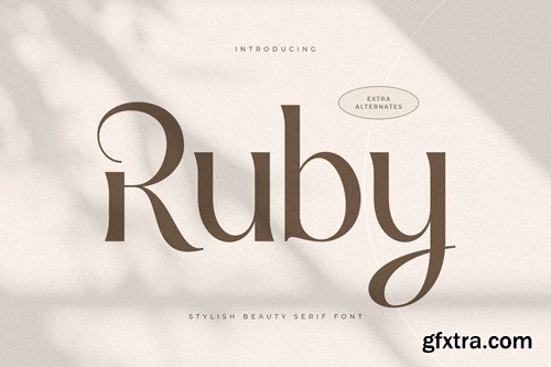 Ruby - Stylish Beauty Serif Font A26374X