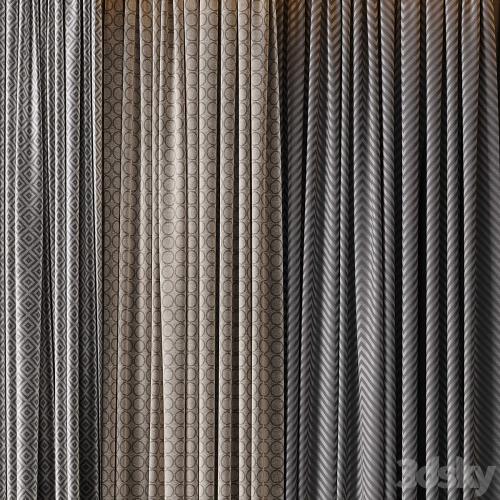Hadi Gray &amp; Gold Curtains 55 Soft Curtains and Linen Silk Fabric