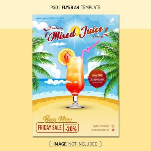 Mixed Juice A4 Flyer Design