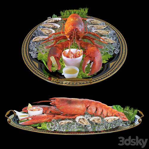 Lobster on a tray