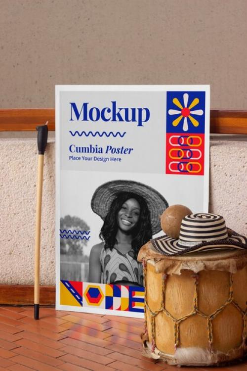 Cumbia Poster Design Mockup