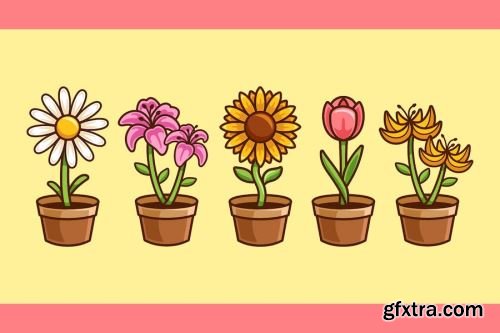 Flowers Vector Pack 14xAI